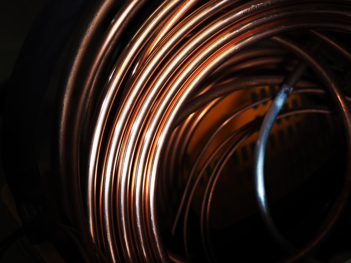 Copper surface detail — cathode is traded on purity, not appearance.