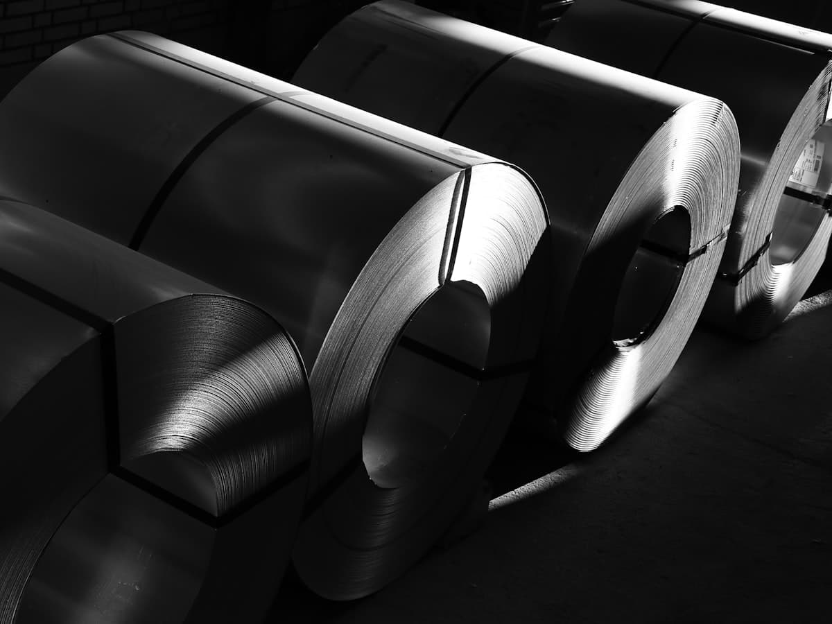 Rolled copper stock — the refined form cathode is traded in.